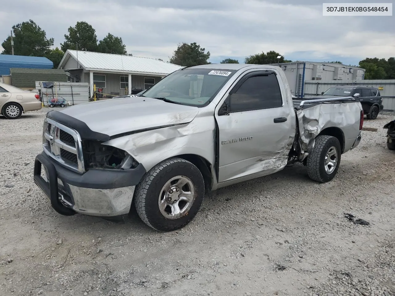 2011 Dodge Ram 1500 VIN: 3D7JB1EK0BG548454 Lot: 72476094