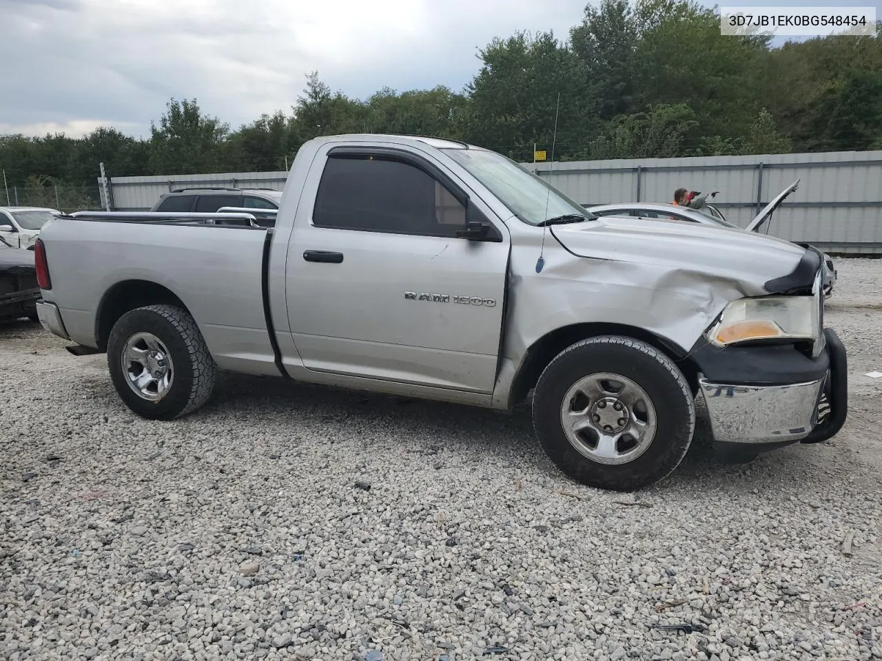 2011 Dodge Ram 1500 VIN: 3D7JB1EK0BG548454 Lot: 72476094