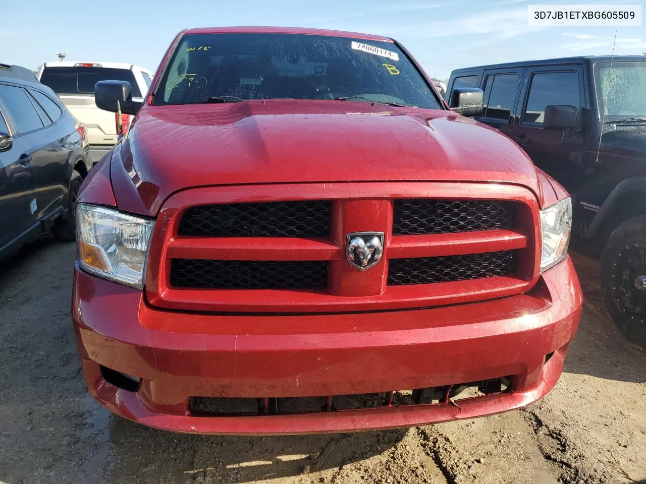 2011 Dodge Ram 1500 VIN: 3D7JB1ETXBG605509 Lot: 74060174