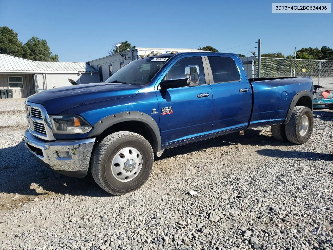 2011 Dodge Ram 3500 VIN: 3D73Y4CL2BG634496 Lot: 74538854