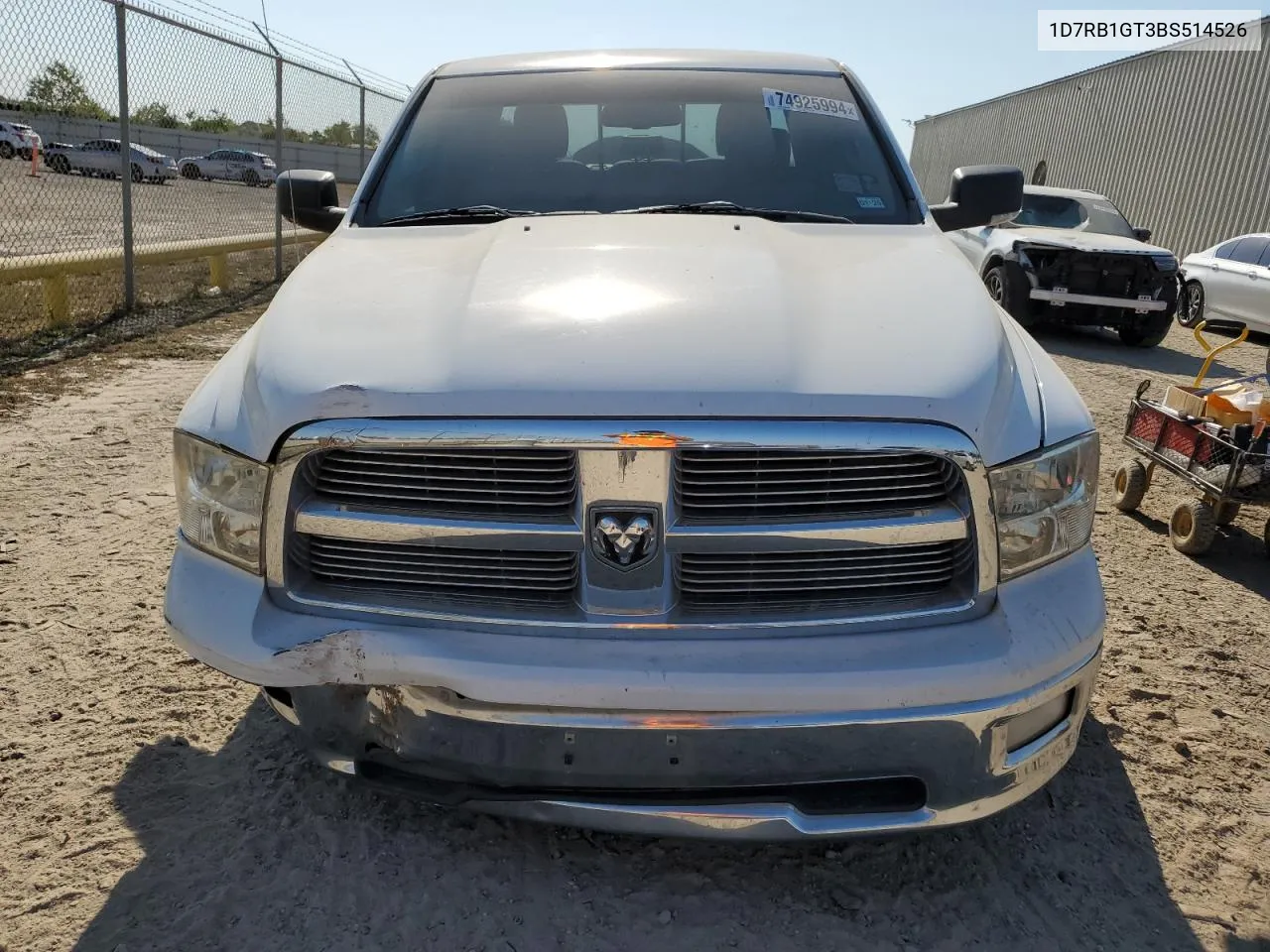 2011 Dodge Ram 1500 VIN: 1D7RB1GT3BS514526 Lot: 74925994