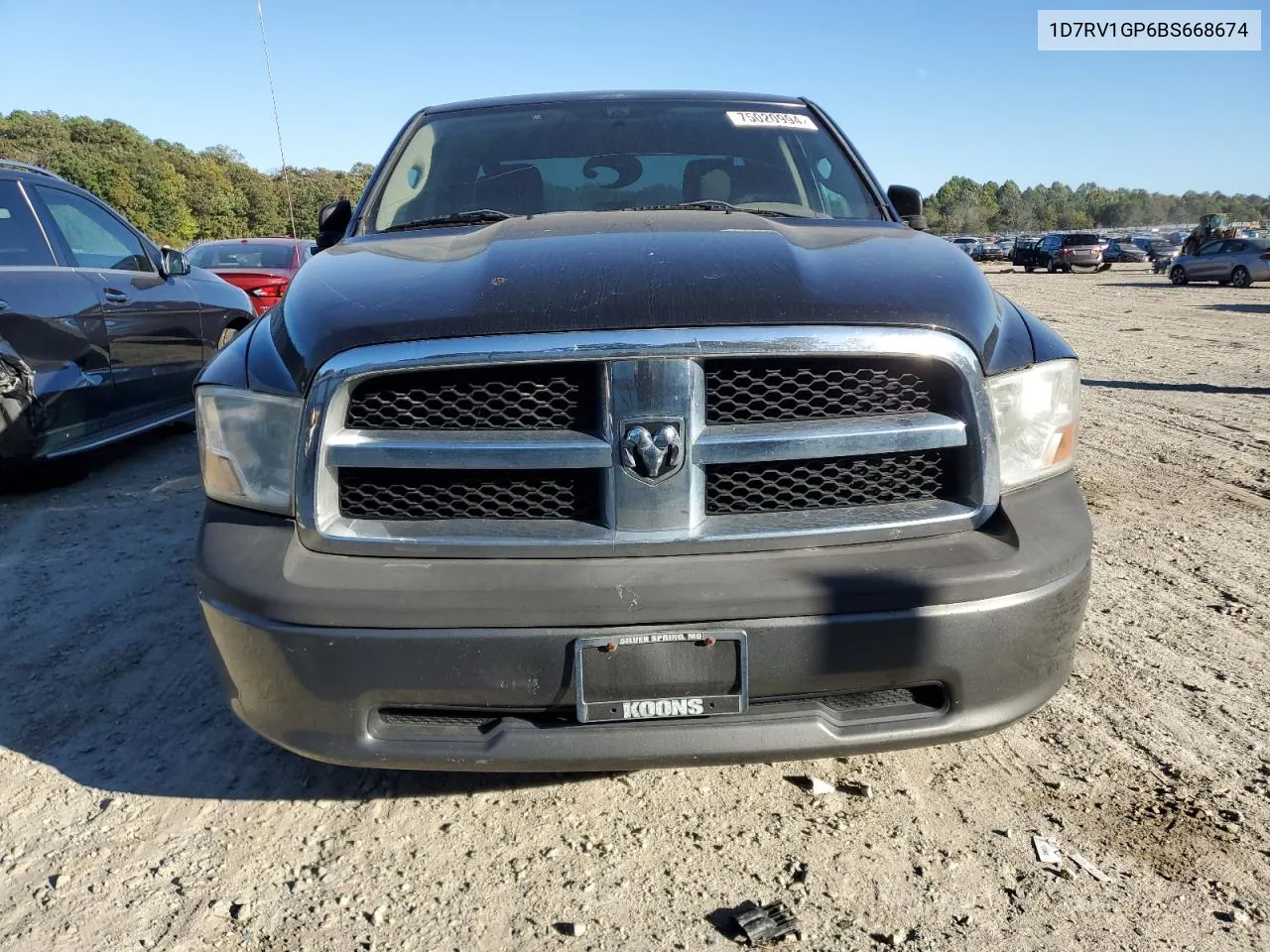 2011 Dodge Ram 1500 VIN: 1D7RV1GP6BS668674 Lot: 75020994