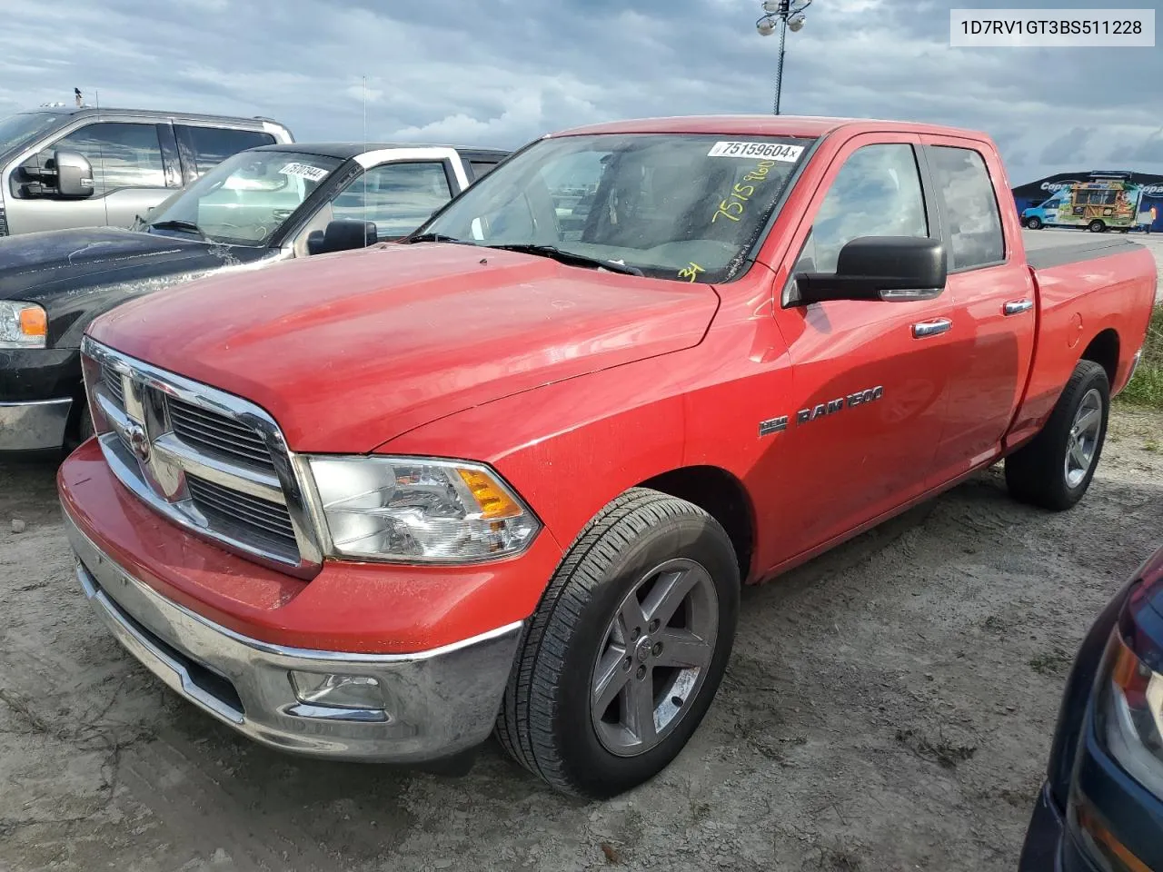 2011 Dodge Ram 1500 VIN: 1D7RV1GT3BS511228 Lot: 75159604