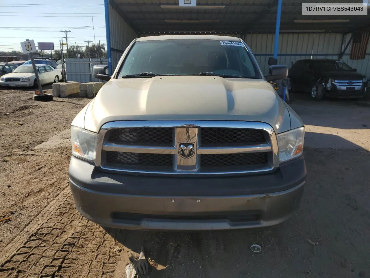 2011 Dodge Ram 1500 VIN: 1D7RV1CP7BS543043 Lot: 75364144