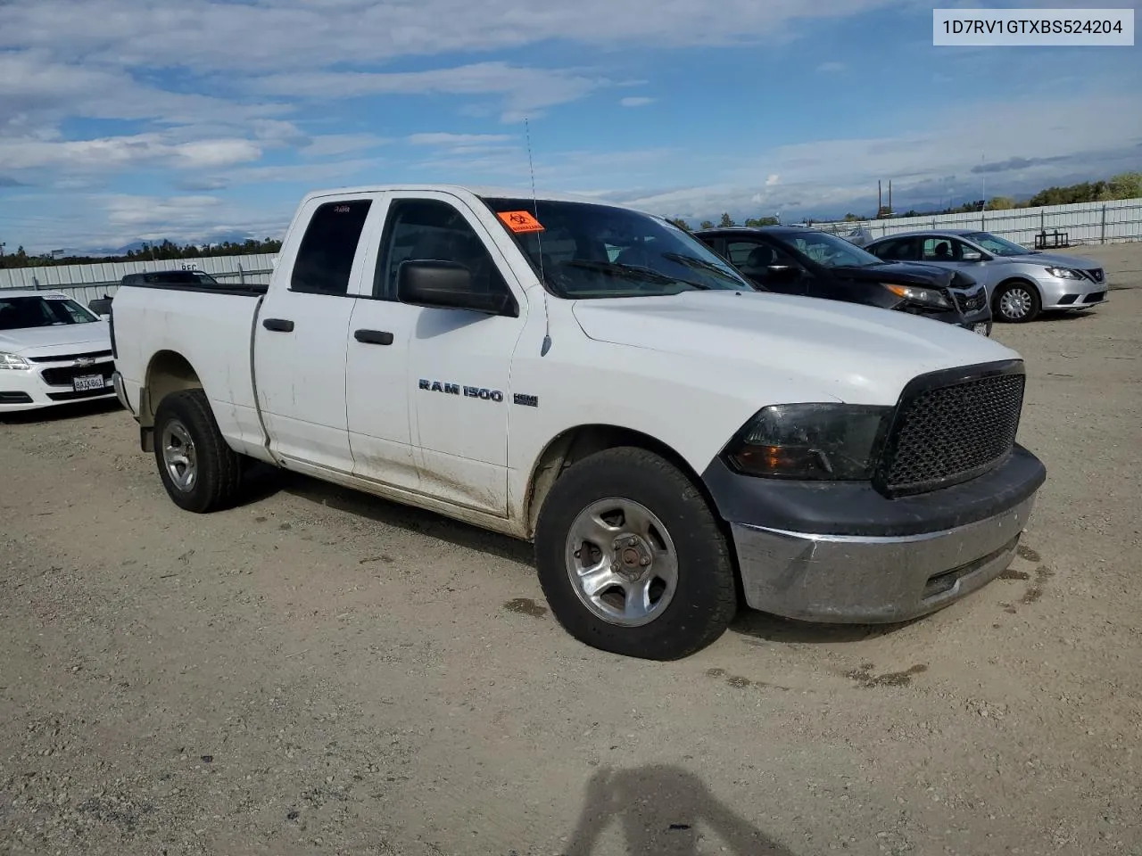 2011 Dodge Ram 1500 VIN: 1D7RV1GTXBS524204 Lot: 75437594