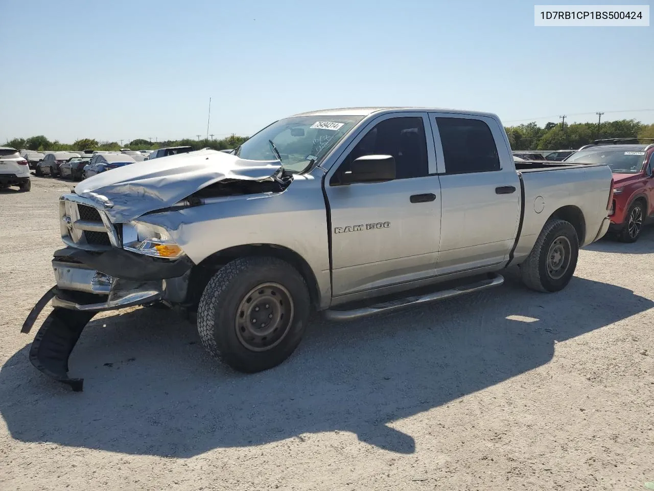 2011 Dodge Ram 1500 VIN: 1D7RB1CP1BS500424 Lot: 75494314