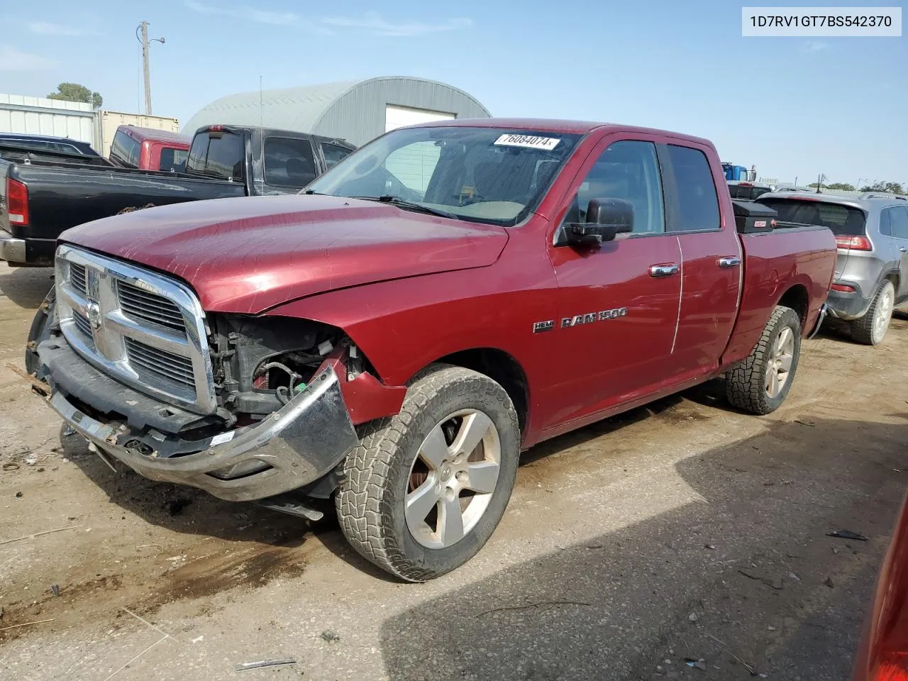 2011 Dodge Ram 1500 VIN: 1D7RV1GT7BS542370 Lot: 76084074