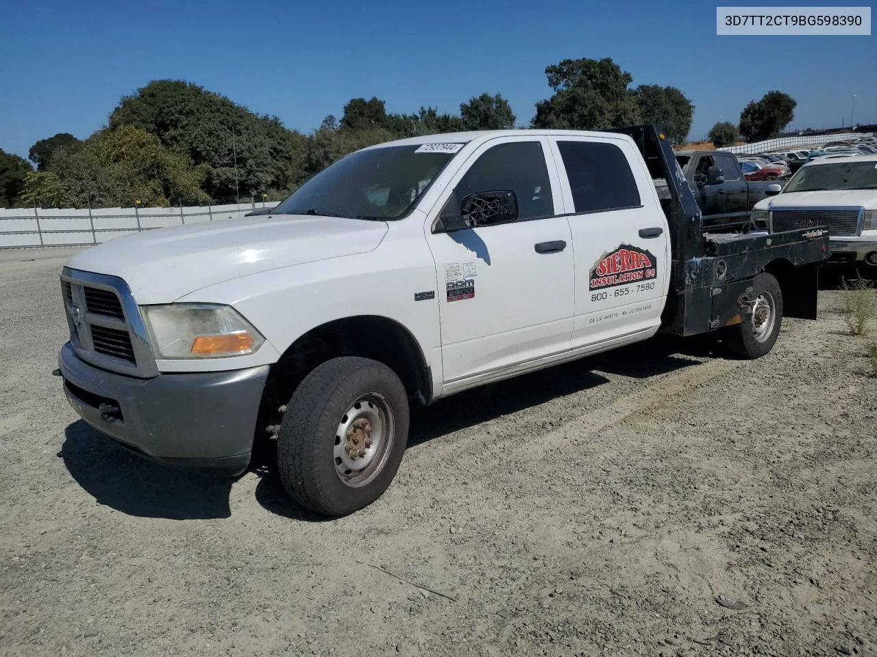 2011 Dodge Ram 2500 VIN: 3D7TT2CT9BG598390 Lot: 76340454