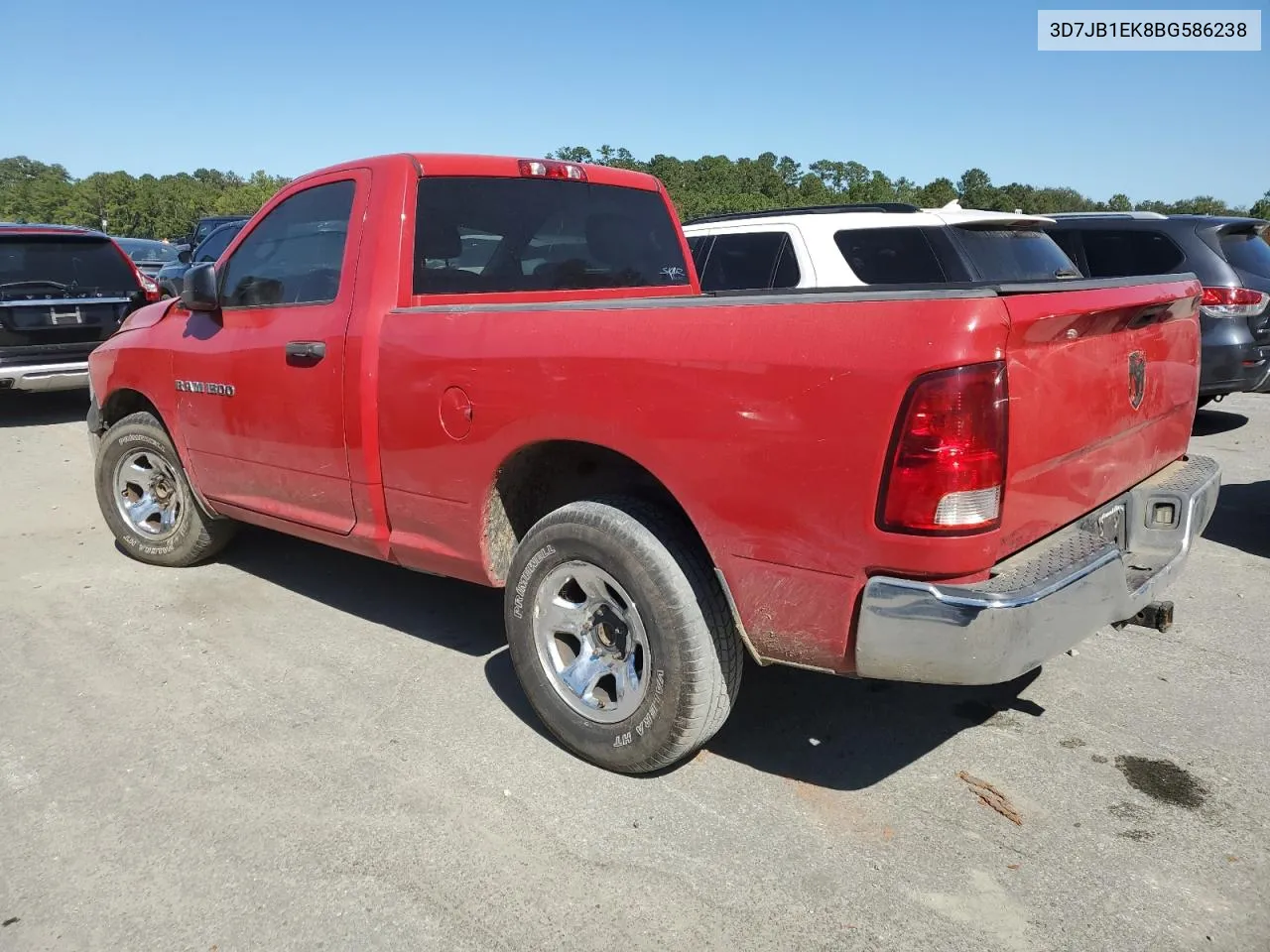 2011 Dodge Ram 1500 VIN: 3D7JB1EK8BG586238 Lot: 76878644