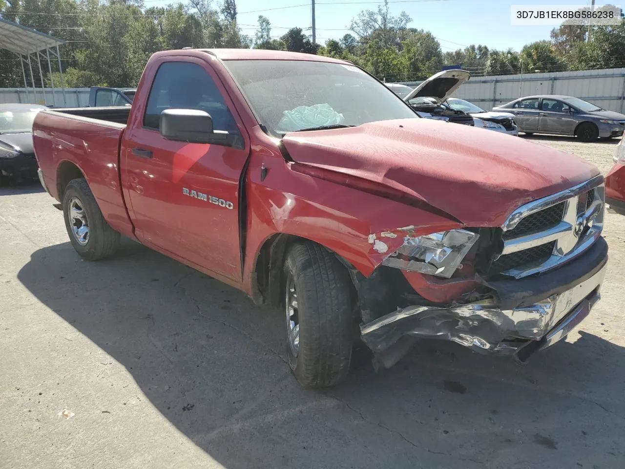 2011 Dodge Ram 1500 VIN: 3D7JB1EK8BG586238 Lot: 76878644