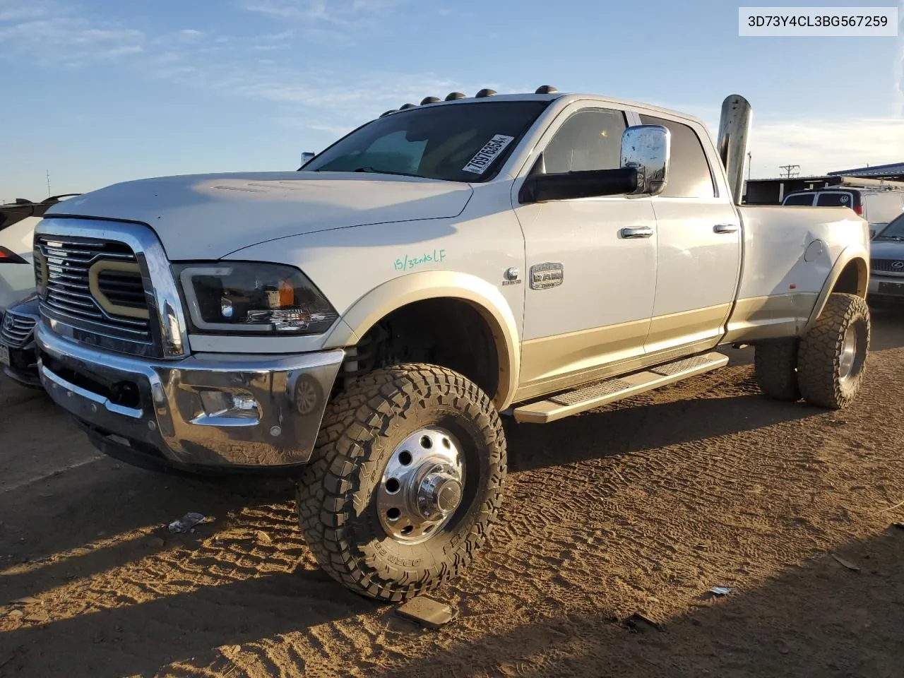 2011 Dodge Ram 3500 VIN: 3D73Y4CL3BG567259 Lot: 76976354