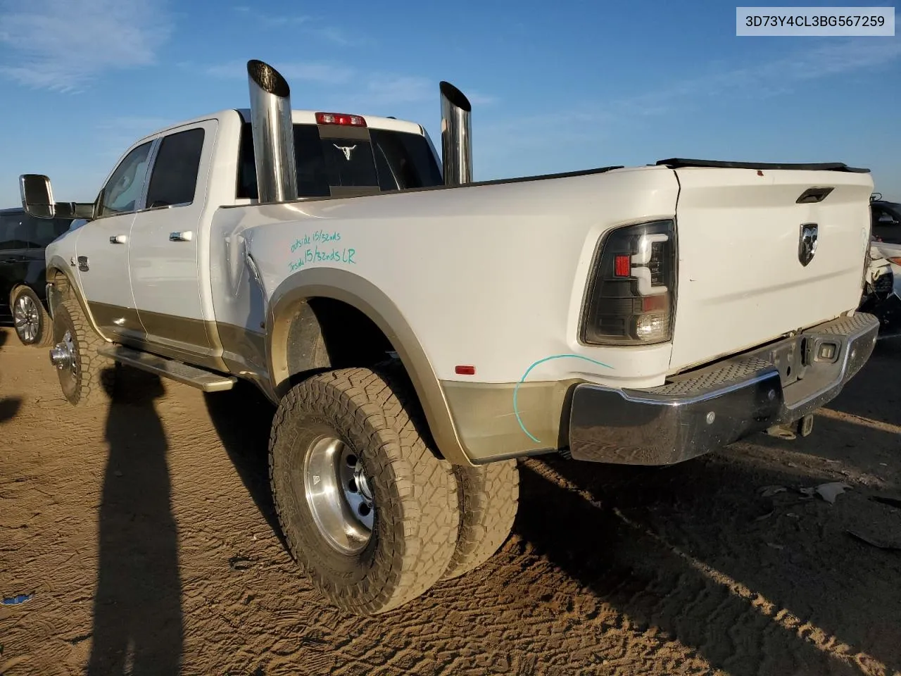 2011 Dodge Ram 3500 VIN: 3D73Y4CL3BG567259 Lot: 76976354