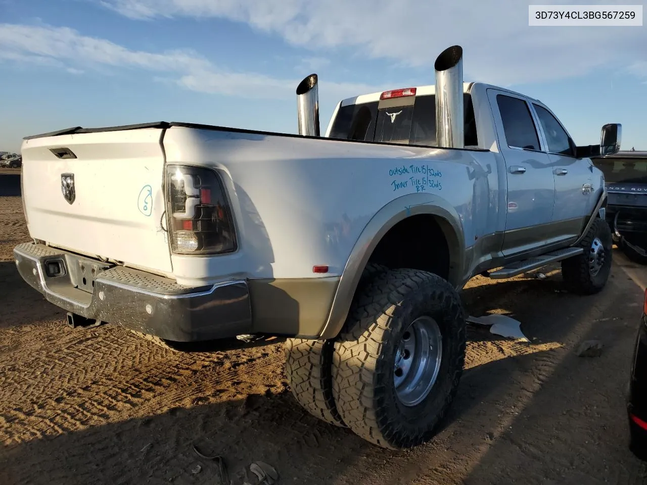 2011 Dodge Ram 3500 VIN: 3D73Y4CL3BG567259 Lot: 76976354