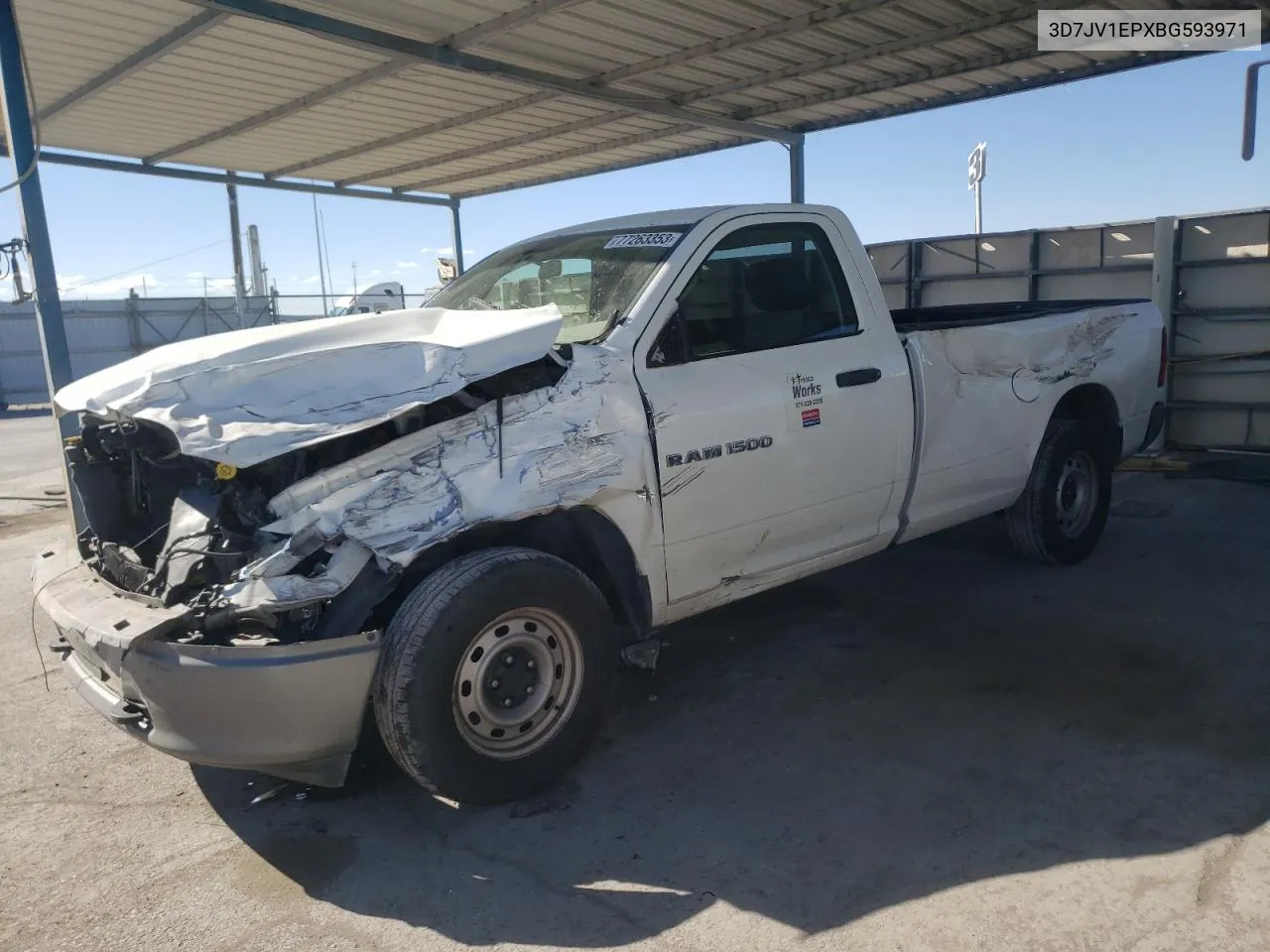 3D7JV1EPXBG593971 2011 Dodge Ram 1500