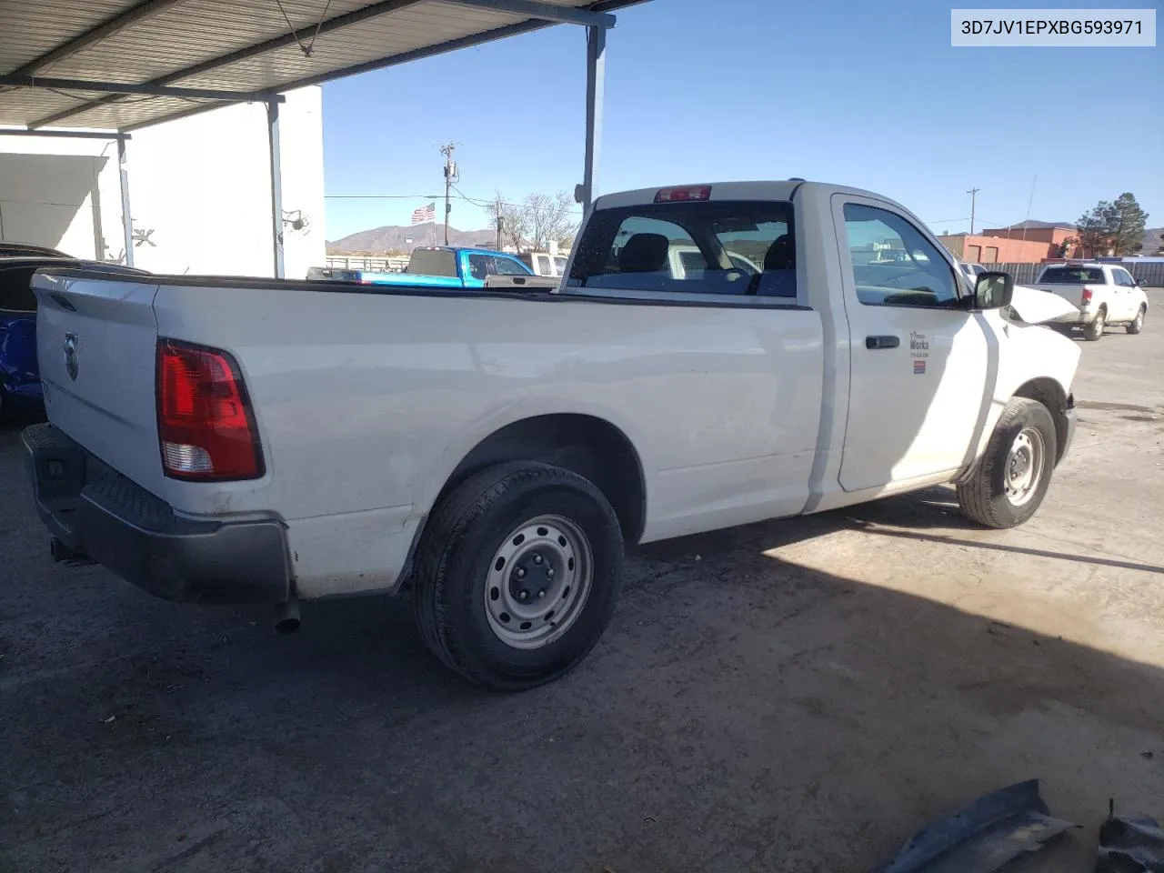 2011 Dodge Ram 1500 VIN: 3D7JV1EPXBG593971 Lot: 77263353