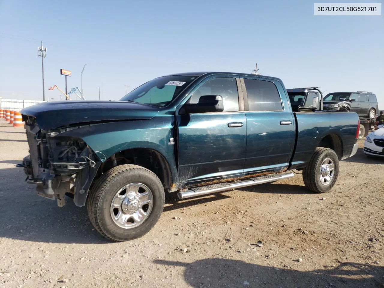 2011 Dodge Ram 2500 VIN: 3D7UT2CL5BG521701 Lot: 77567234