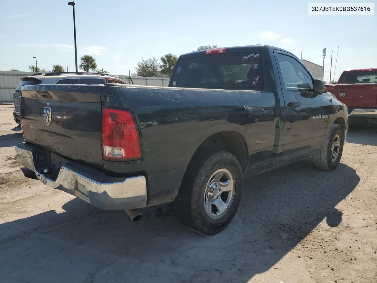 2011 Dodge Ram 1500 VIN: 3D7JB1EK0BG537616 Lot: 78059194