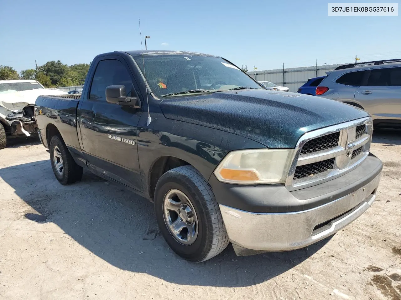 2011 Dodge Ram 1500 VIN: 3D7JB1EK0BG537616 Lot: 78059194