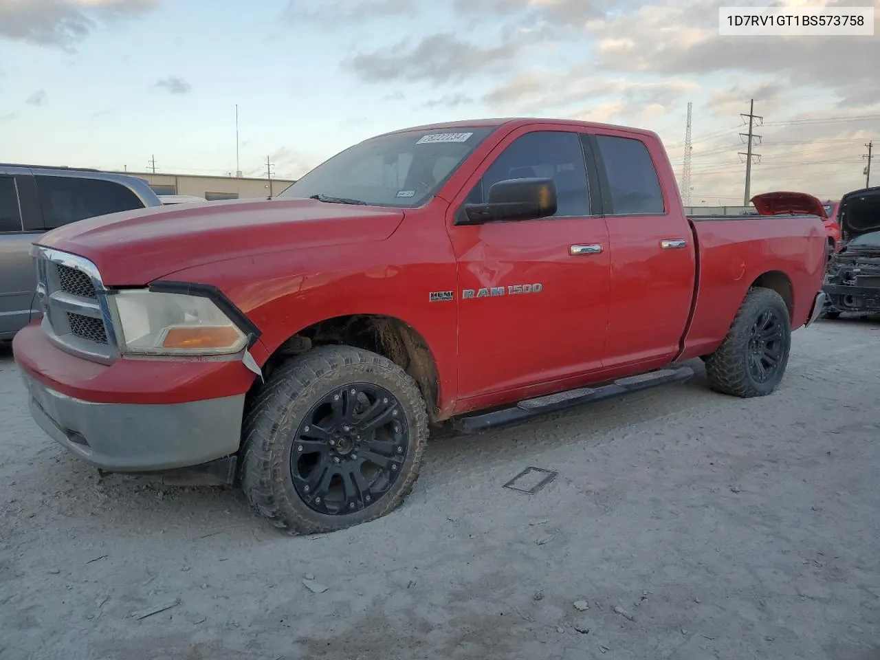 2011 Dodge Ram 1500 VIN: 1D7RV1GT1BS573758 Lot: 78222234