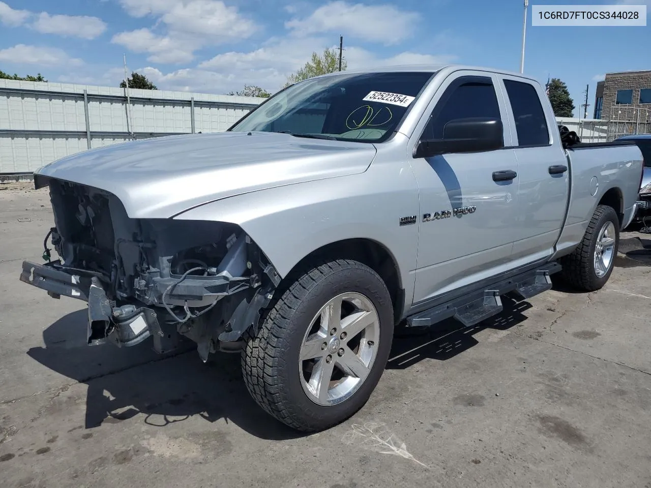 2012 Dodge Ram 1500 St VIN: 1C6RD7FT0CS344028 Lot: 52522354