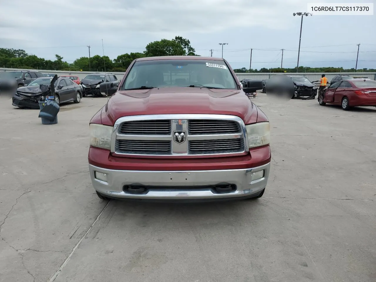 1C6RD6LT7CS117370 2012 Dodge Ram 1500 Slt