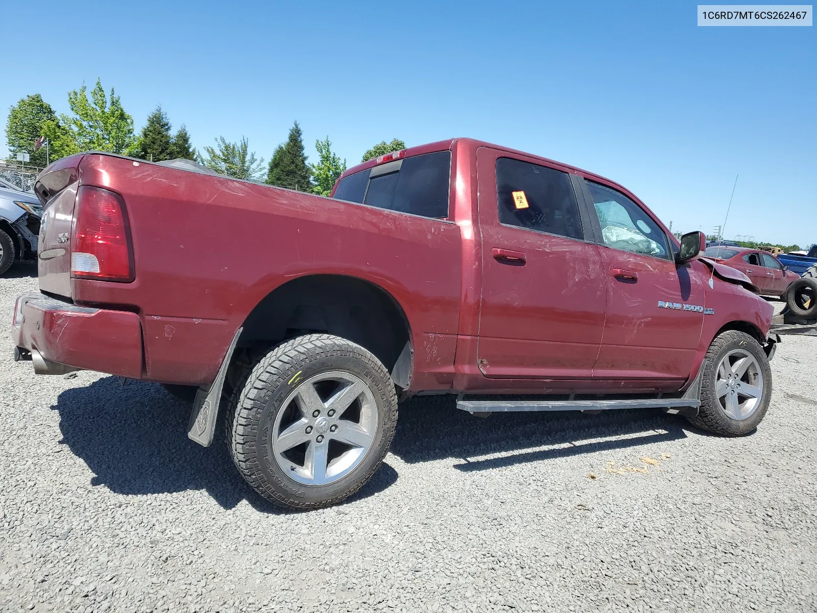 1C6RD7MT6CS262467 2012 Dodge Ram 1500 Sport