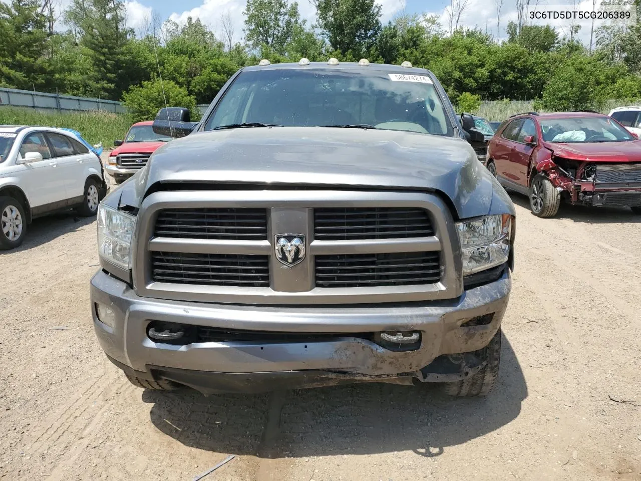 2012 Dodge Ram 2500 Slt VIN: 3C6TD5DT5CG206389 Lot: 58674274