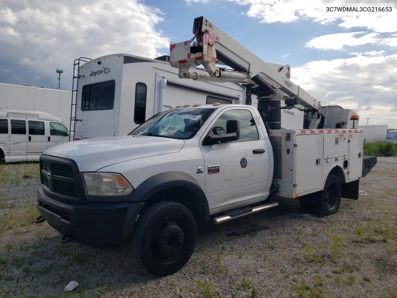 2012 Dodge Ram 5500 St VIN: 3C7WDMAL3CG216653 Lot: 61152844