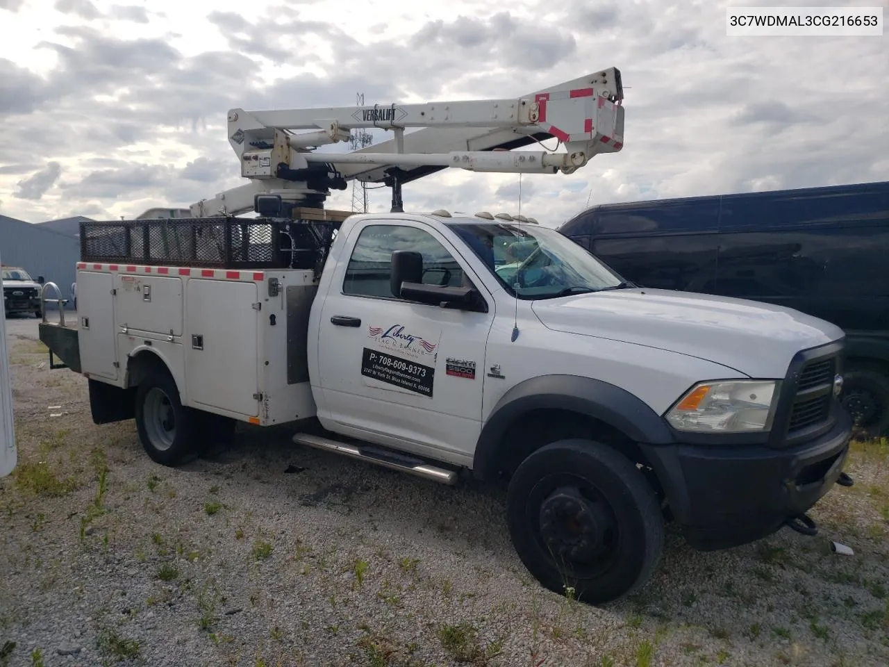 2012 Dodge Ram 5500 St VIN: 3C7WDMAL3CG216653 Lot: 61152844