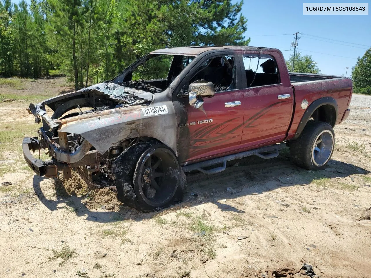 1C6RD7MT5CS108543 2012 Dodge Ram 1500 Sport