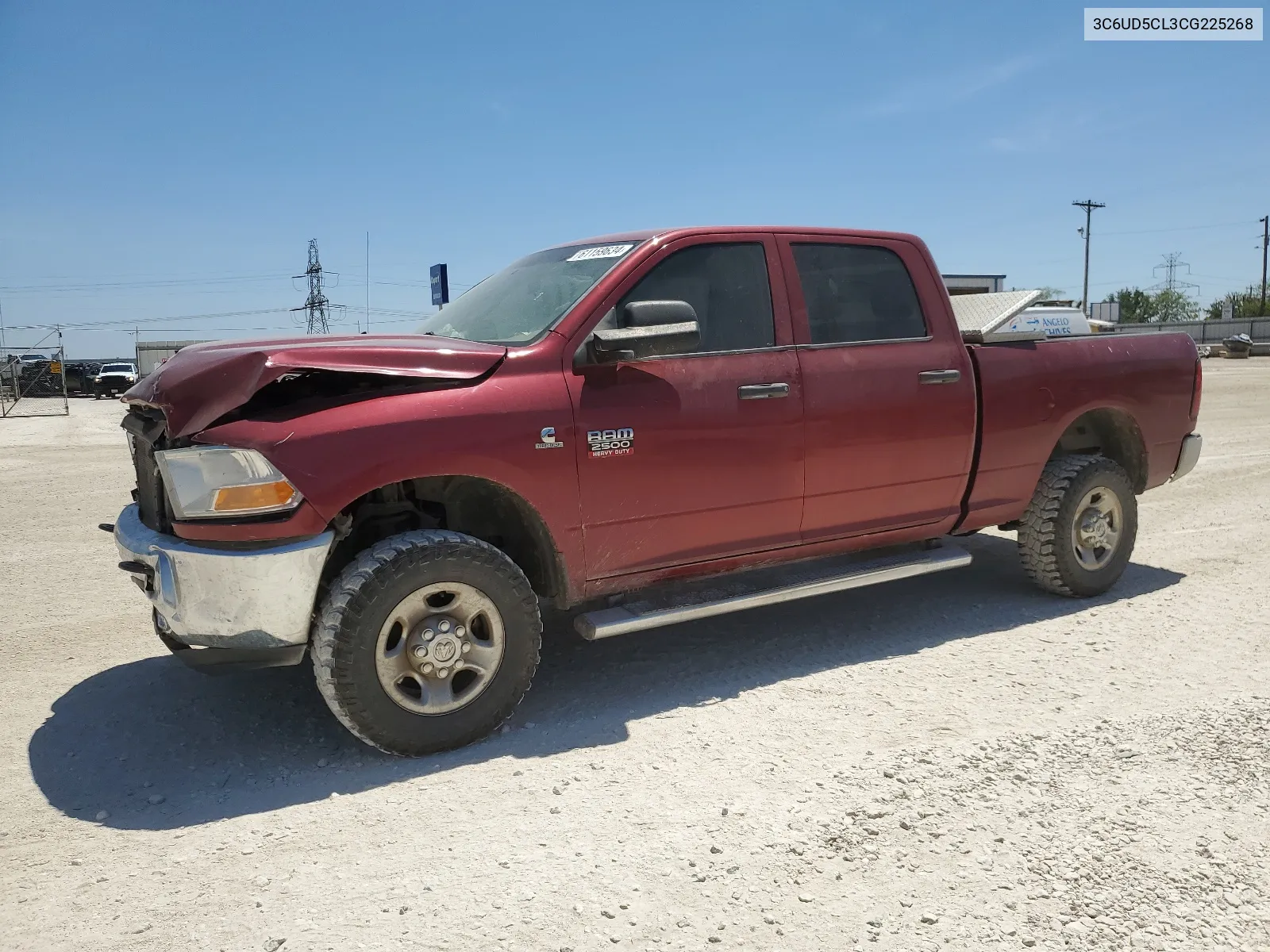 2012 Dodge Ram 2500 St VIN: 3C6UD5CL3CG225268 Lot: 61159634