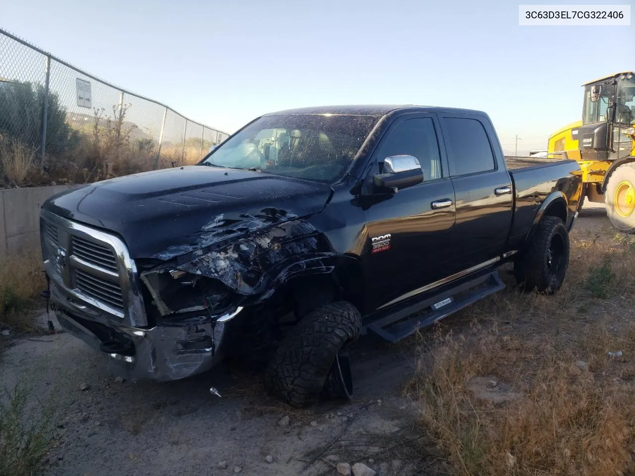 2012 Dodge Ram 3500 Laramie VIN: 3C63D3EL7CG322406 Lot: 65372594