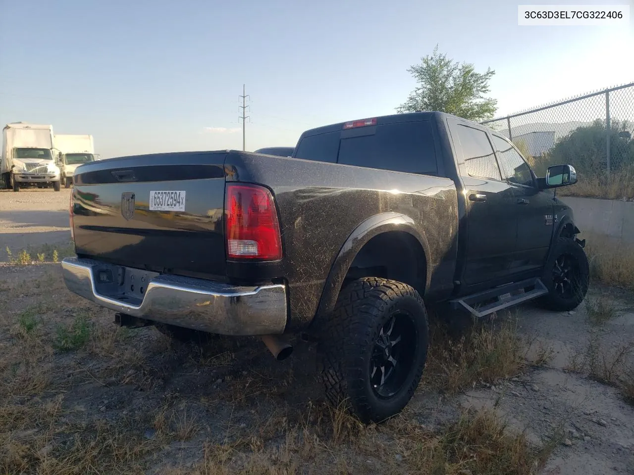 2012 Dodge Ram 3500 Laramie VIN: 3C63D3EL7CG322406 Lot: 65372594