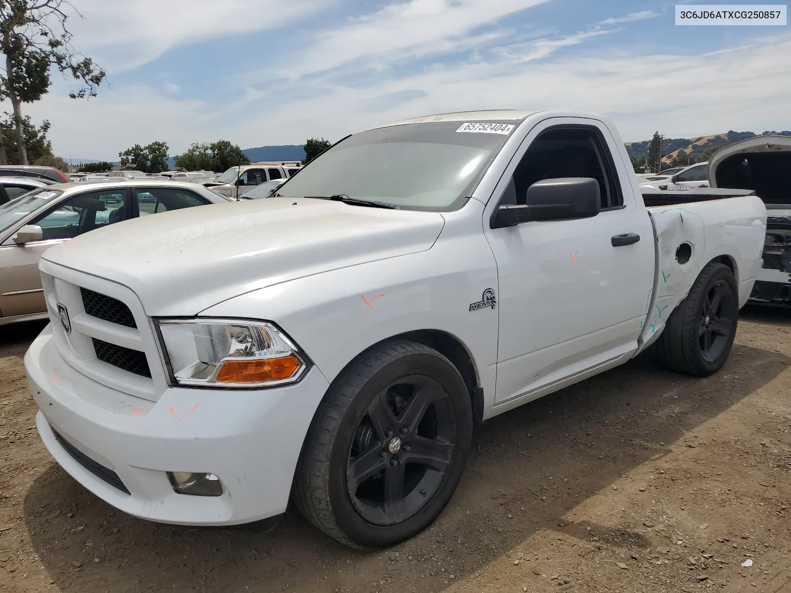 2012 Dodge Ram 1500 St VIN: 3C6JD6ATXCG250857 Lot: 65752404