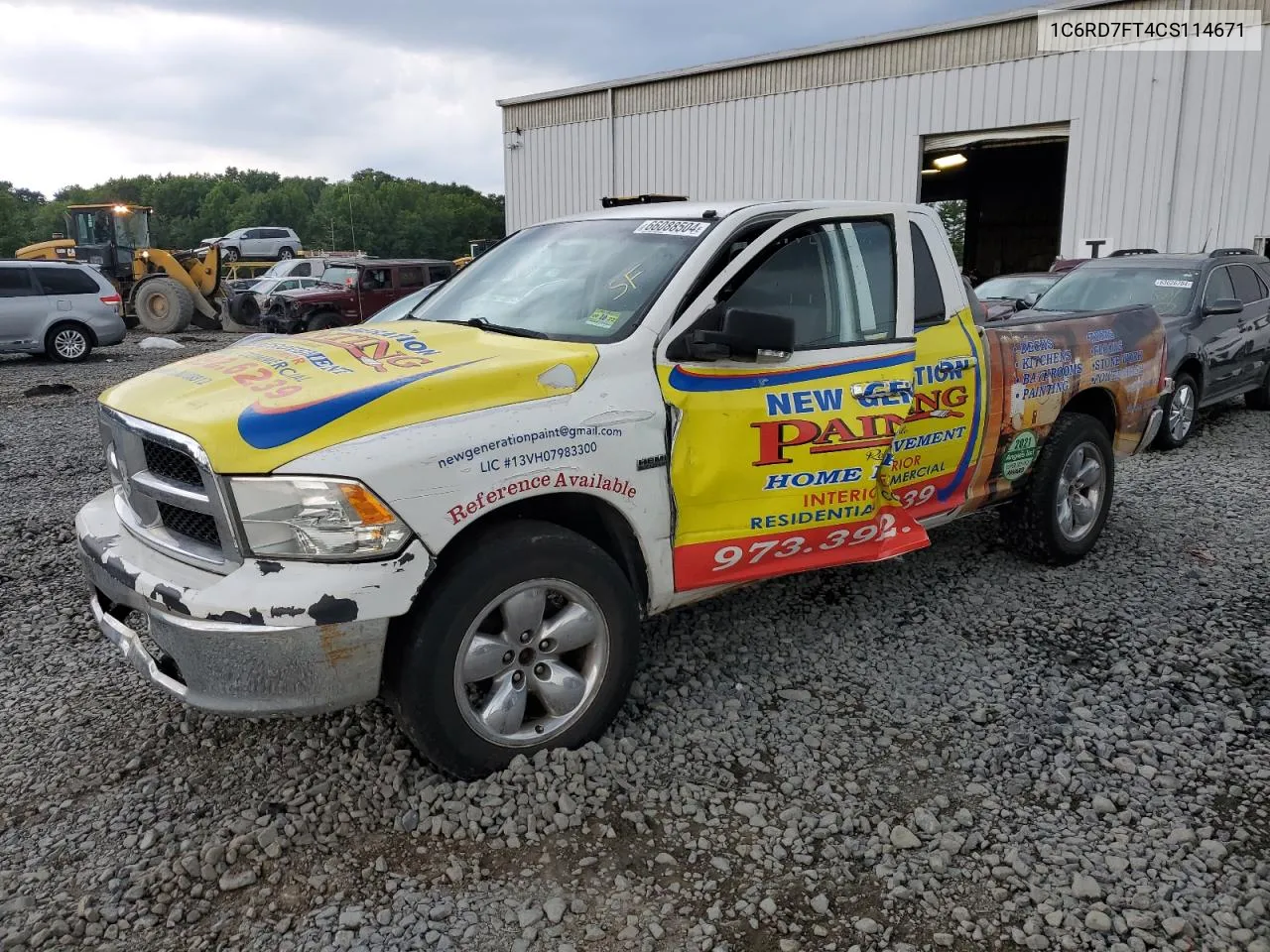 2012 Dodge Ram 1500 St VIN: 1C6RD7FT4CS114671 Lot: 66088504