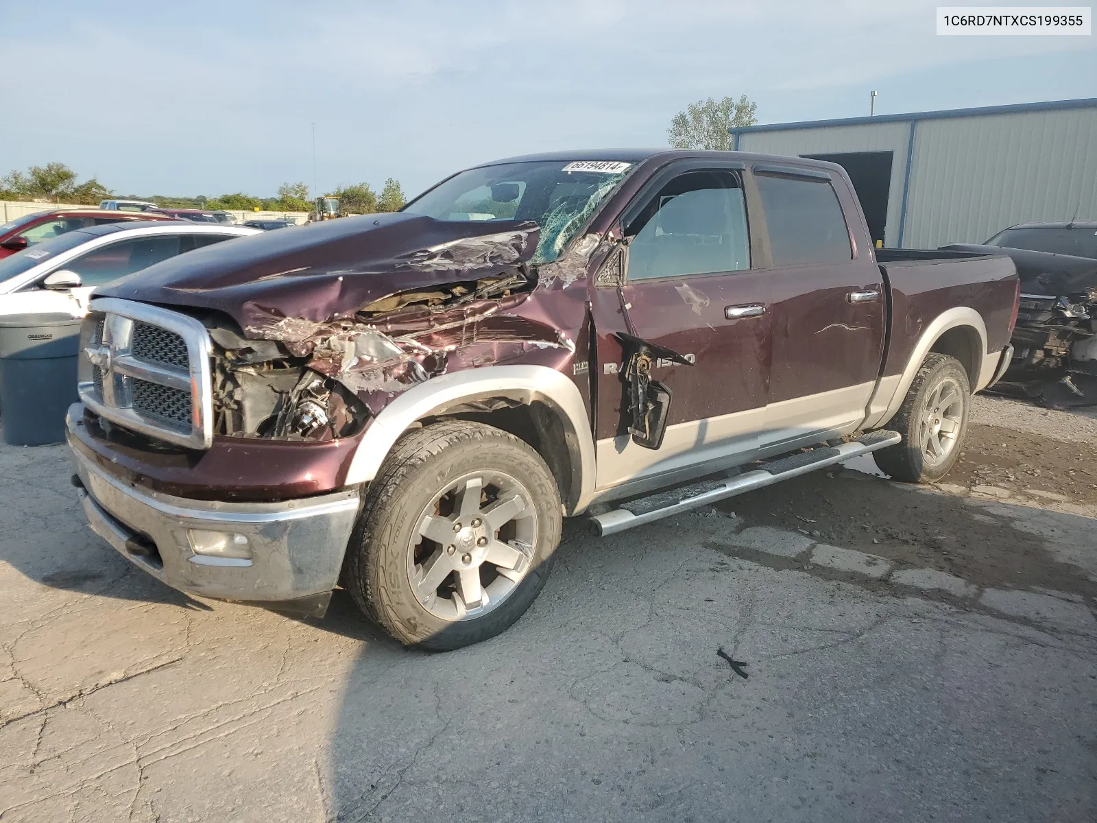 2012 Dodge Ram 1500 Laramie VIN: 1C6RD7NTXCS199355 Lot: 66194814