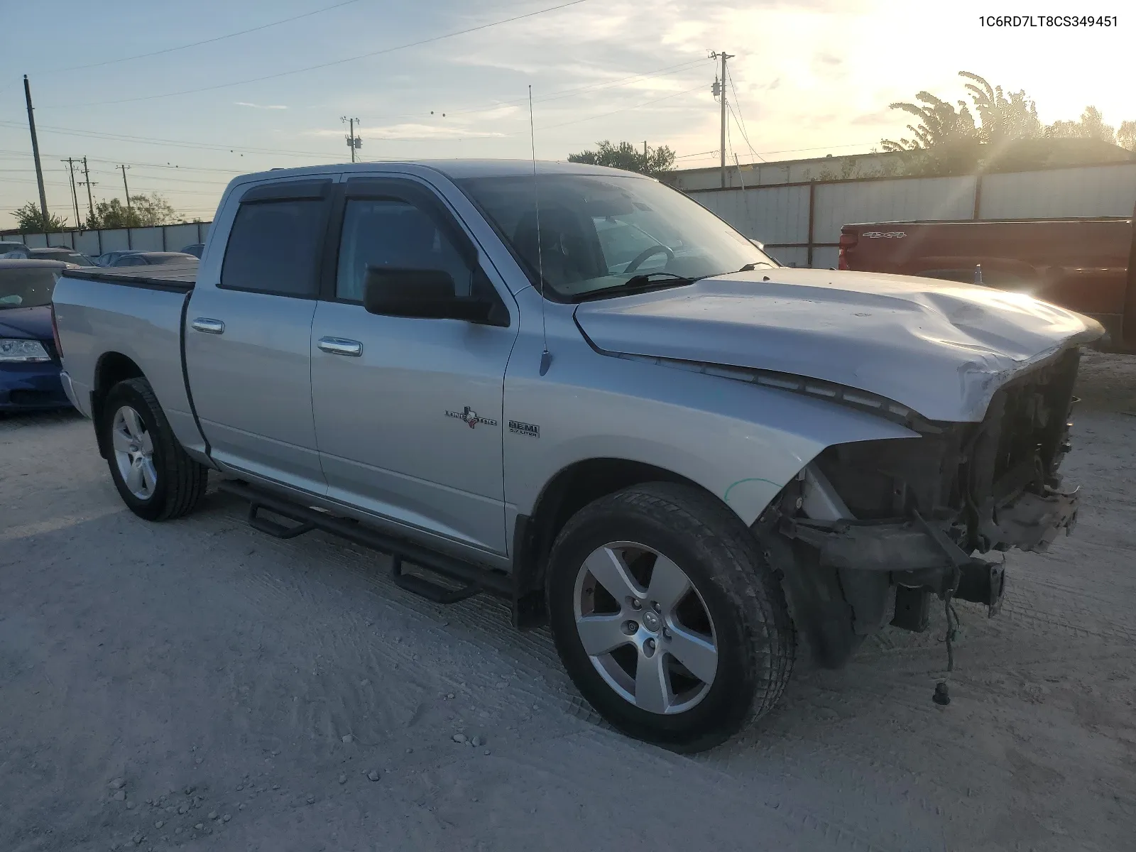 1C6RD7LT8CS349451 2012 Dodge Ram 1500 Slt