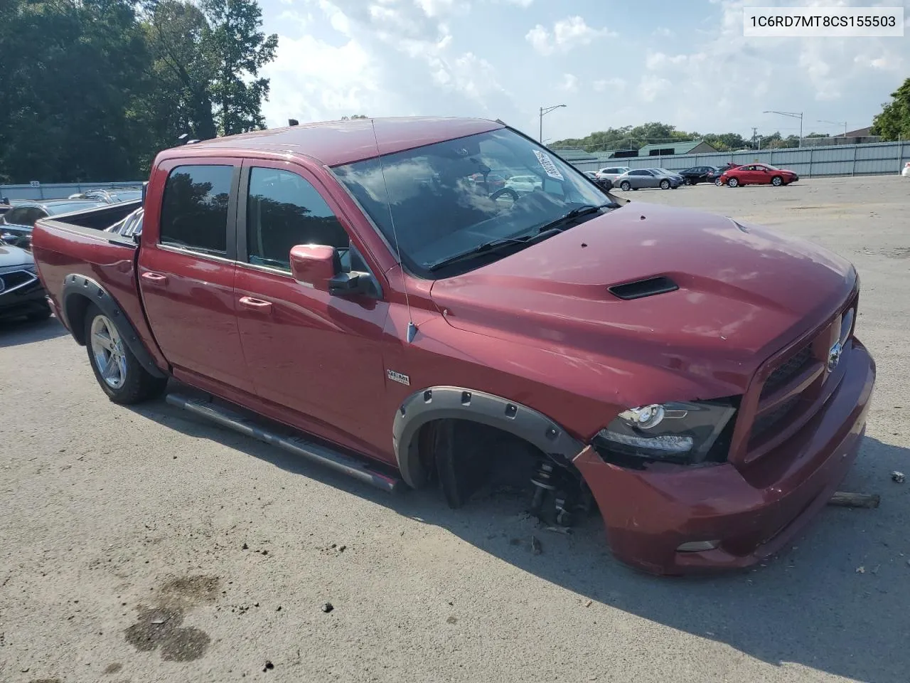 1C6RD7MT8CS155503 2012 Dodge Ram 1500 Sport