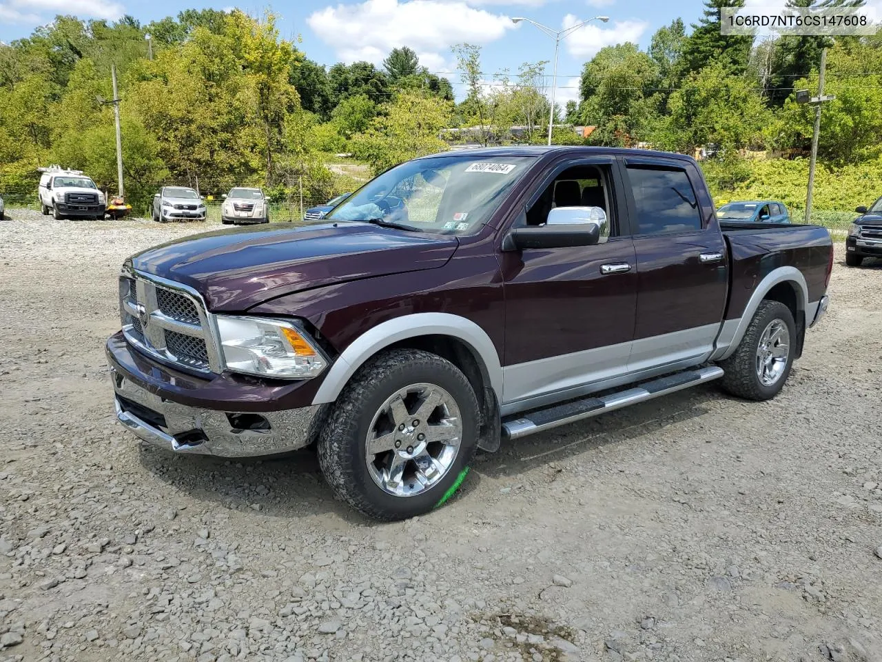 2012 Dodge Ram 1500 Laramie VIN: 1C6RD7NT6CS147608 Lot: 68074064