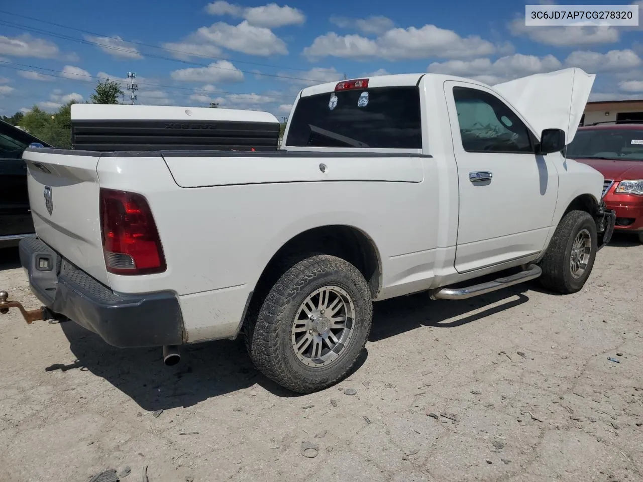 2012 Dodge Ram 1500 St VIN: 3C6JD7AP7CG278320 Lot: 68323054