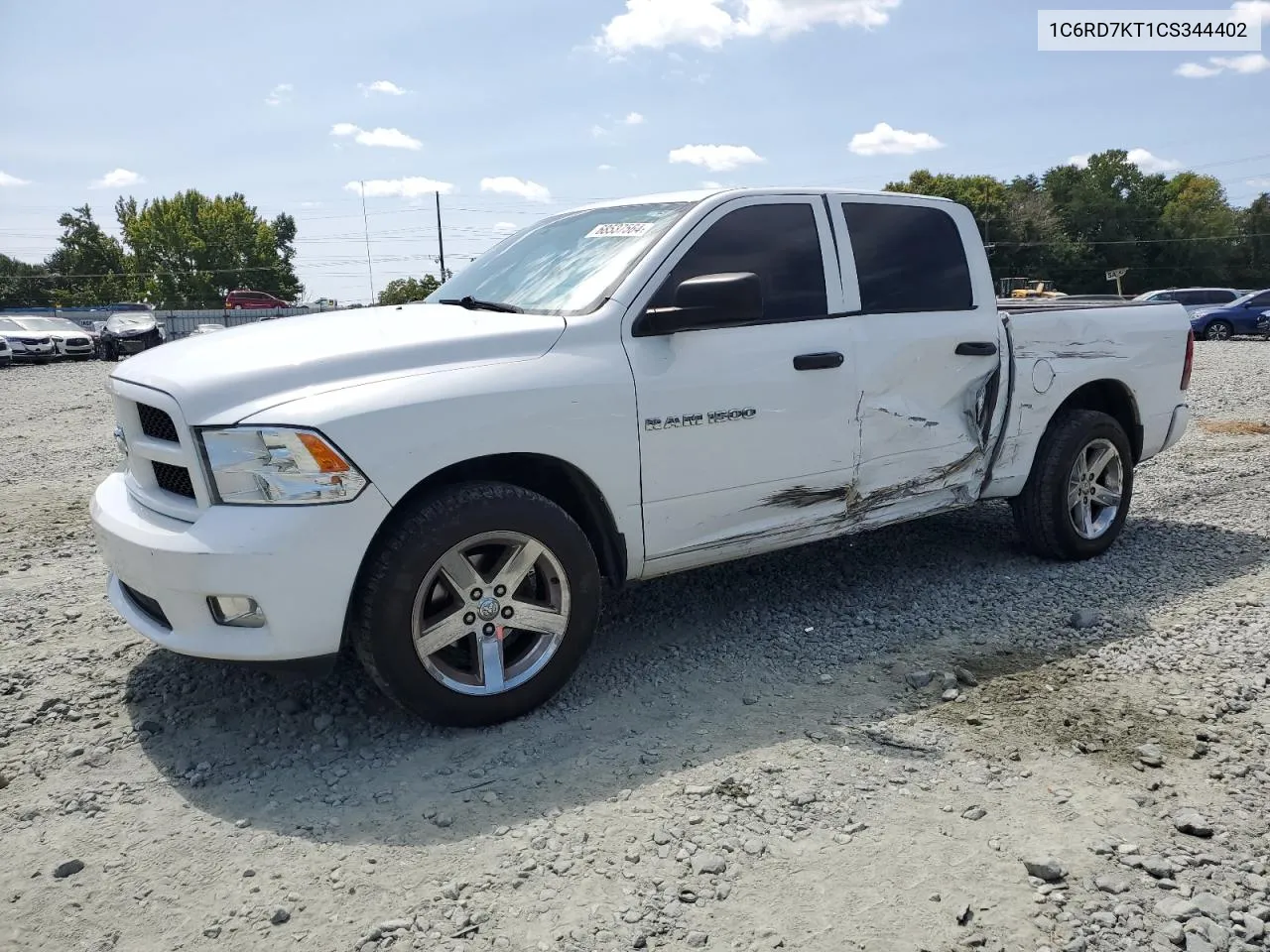 2012 Dodge Ram 1500 St VIN: 1C6RD7KT1CS344402 Lot: 68537564