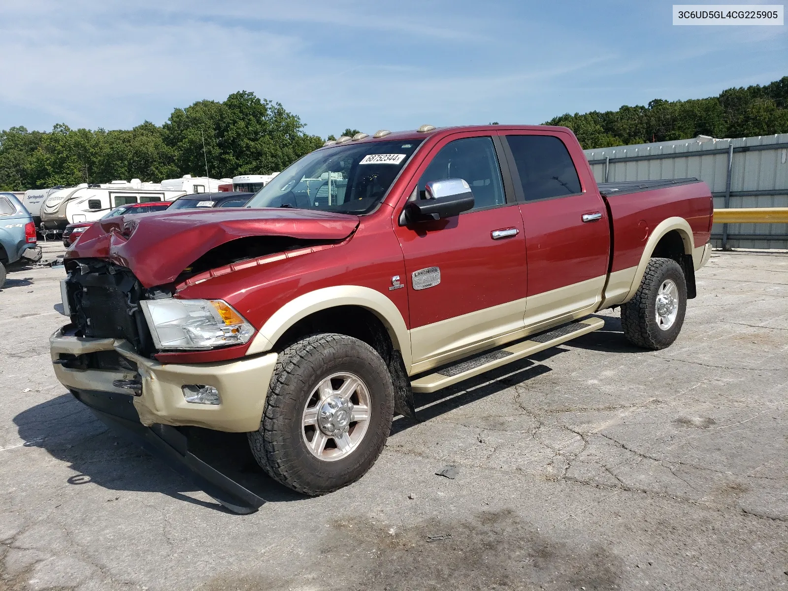 2012 Dodge Ram 2500 Longhorn VIN: 3C6UD5GL4CG225905 Lot: 68752344