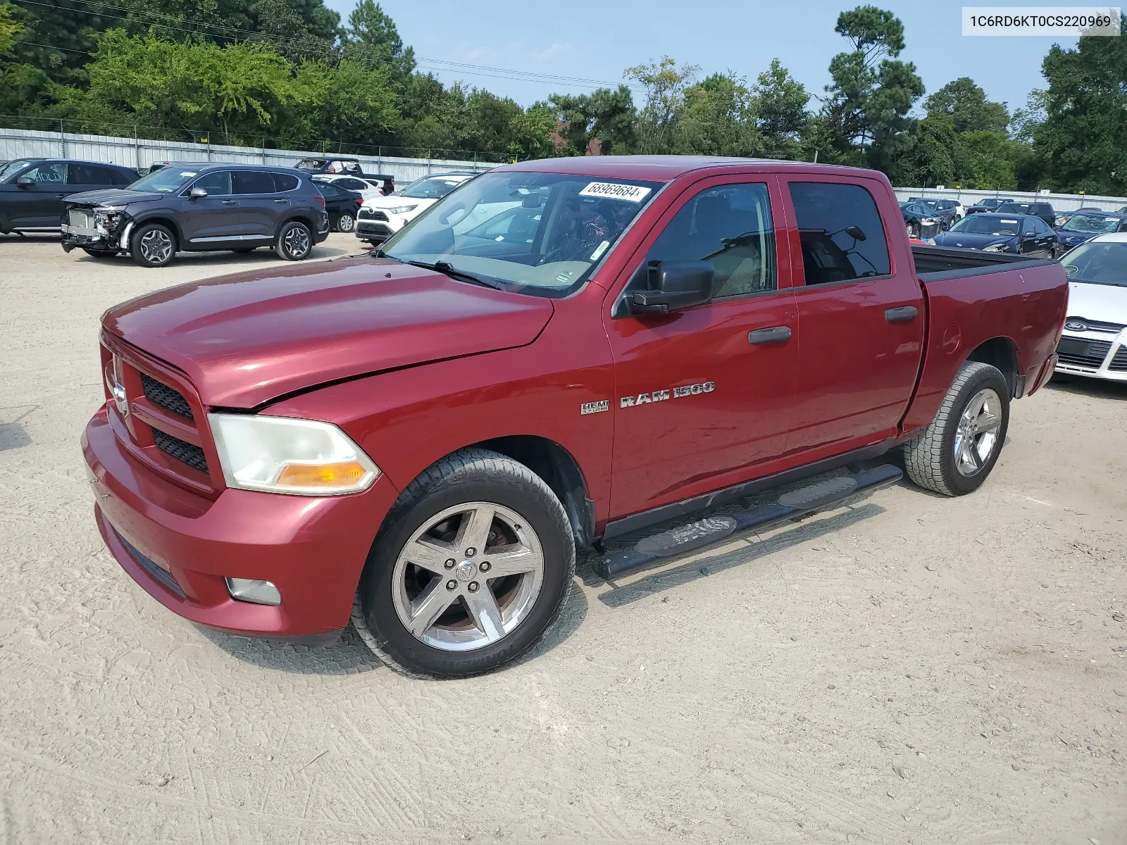 2012 Dodge Ram 1500 St VIN: 1C6RD6KT0CS220969 Lot: 68969684