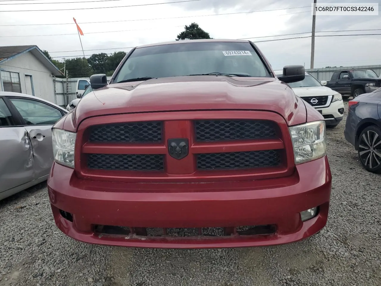 2012 Dodge Ram 1500 St VIN: 1C6RD7FT0CS342246 Lot: 69743214