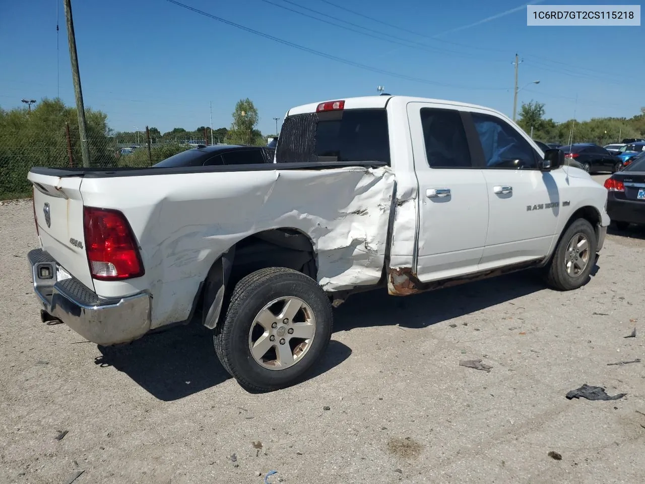 2012 Dodge Ram 1500 Slt VIN: 1C6RD7GT2CS115218 Lot: 70059974