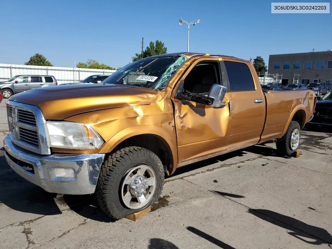 2012 Dodge Ram 2500 Laramie VIN: 3C6UD5KL3CG242203 Lot: 70313724