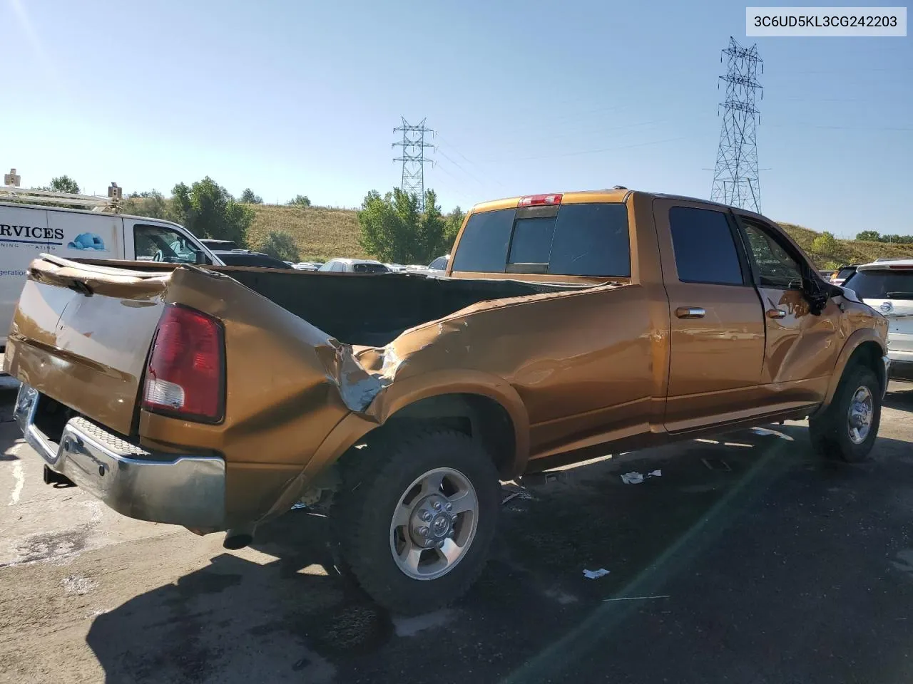 2012 Dodge Ram 2500 Laramie VIN: 3C6UD5KL3CG242203 Lot: 70313724