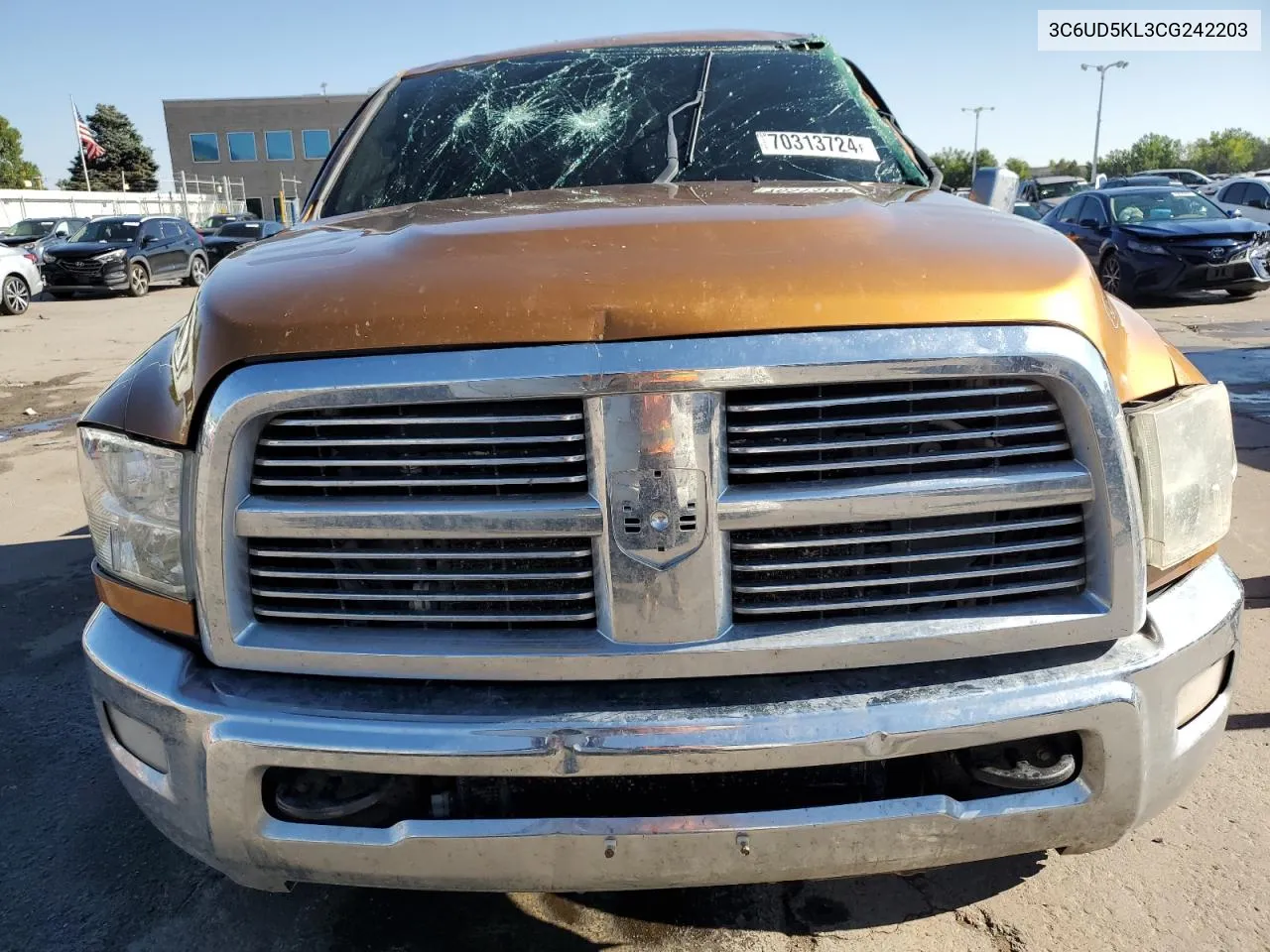 2012 Dodge Ram 2500 Laramie VIN: 3C6UD5KL3CG242203 Lot: 70313724