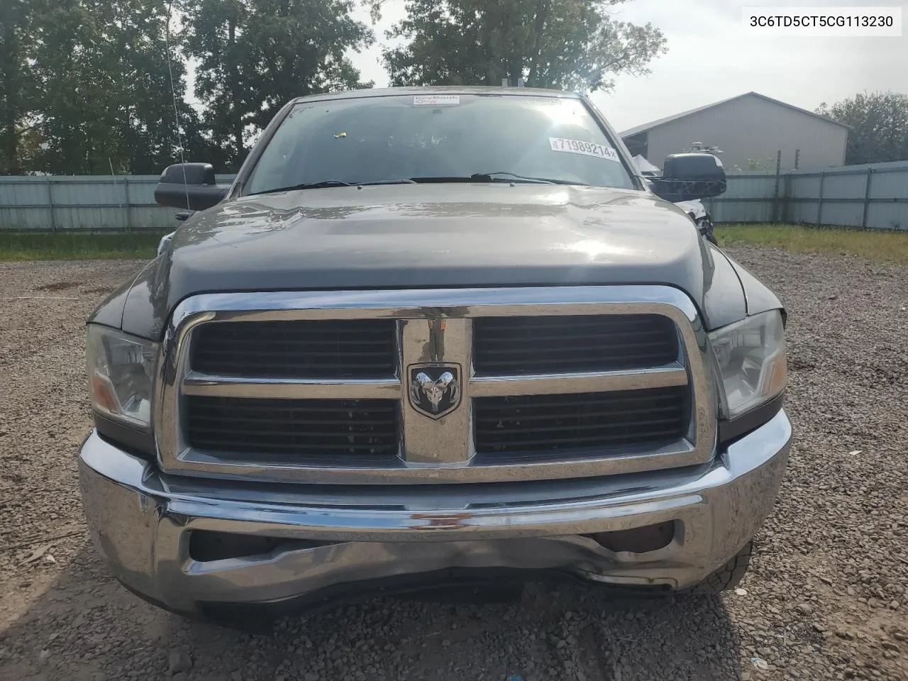 2012 Dodge Ram 2500 St VIN: 3C6TD5CT5CG113230 Lot: 71989214