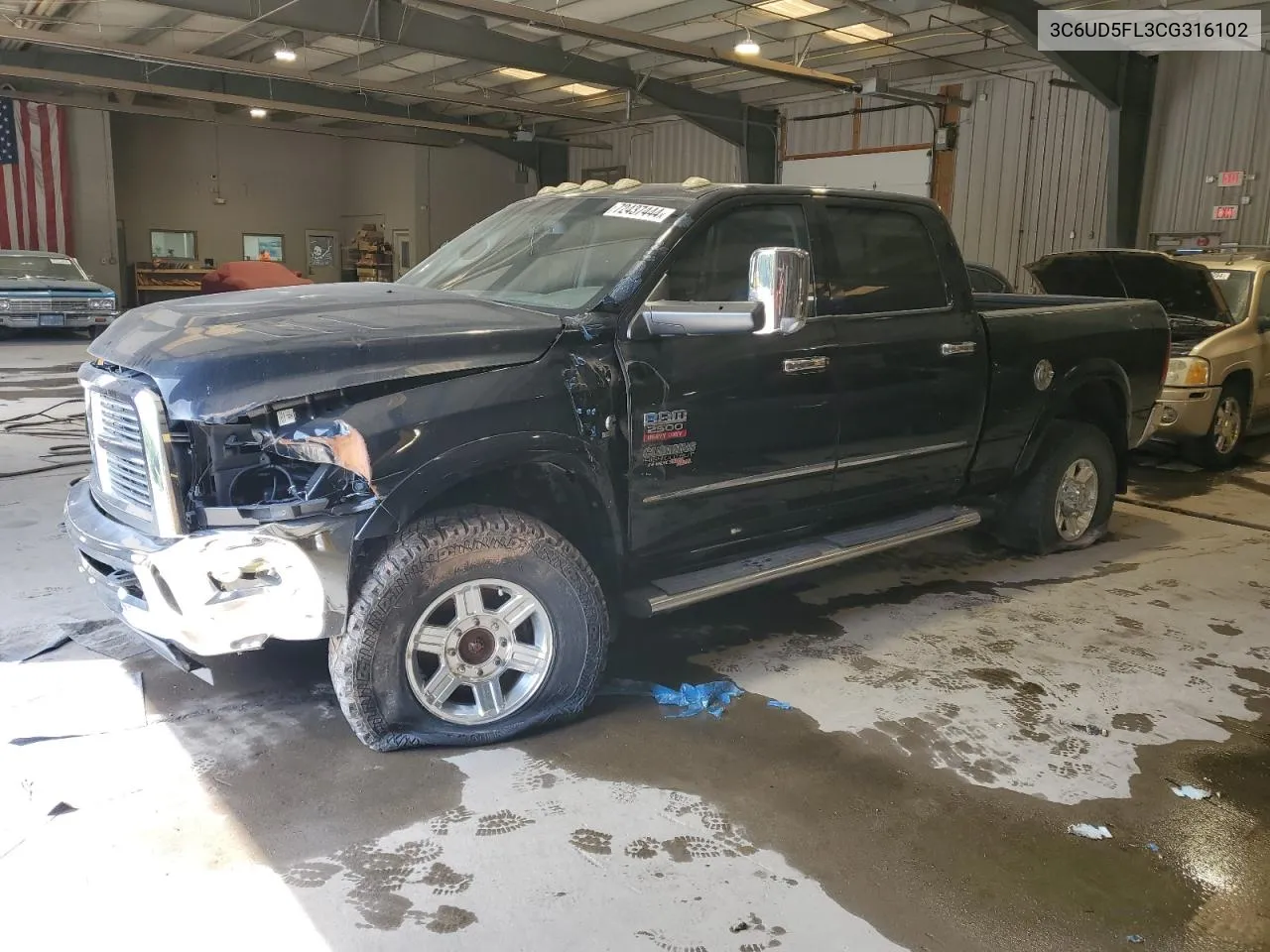 2012 Dodge Ram 2500 Laramie VIN: 3C6UD5FL3CG316102 Lot: 72437444